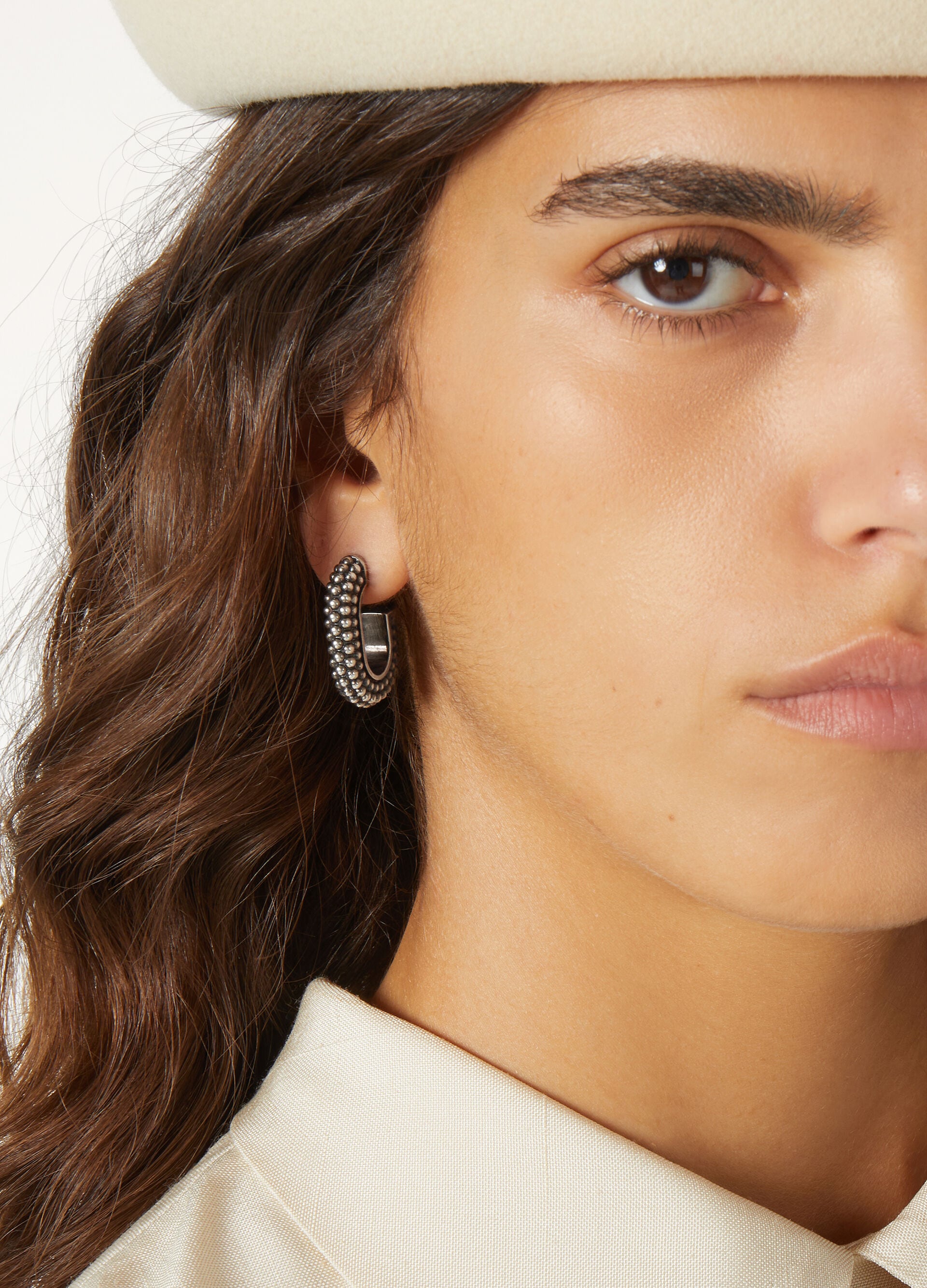 BUBBLE CHAIN LINK EARRINGS BRASS