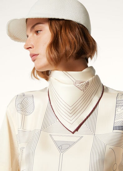LORO PIANA APERITIVO FOULARD 60 SILK TWILL