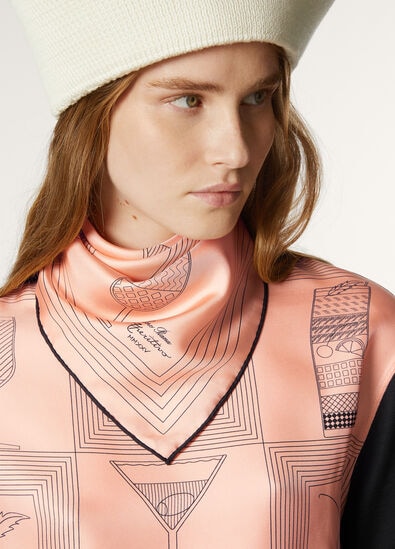 LORO PIANA APERITIVO FOULARD 60 SILK TWILL