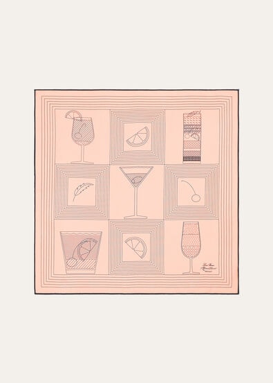 LORO PIANA APERITIVO FOULARD 60 SILK TWILL
