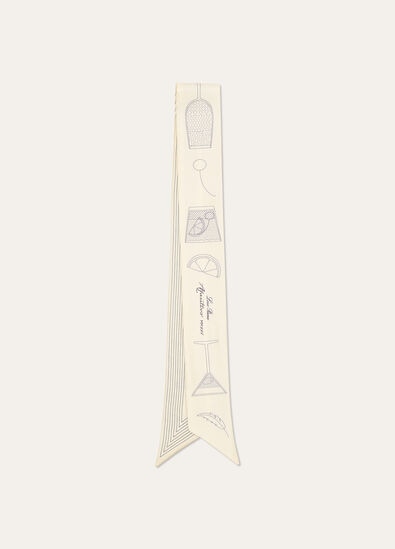 LORO PIANA APERITIVO TIE BAND 108 SILK TWILL