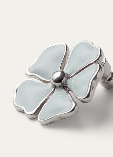 BLOOMING LINEN FLOWER EARRINGS BRASS/ENAMEL