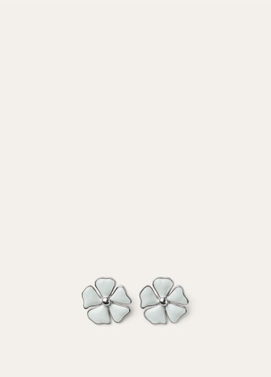 BLOOMING LINEN FLOWER EARRINGS BRASS/ENAMEL