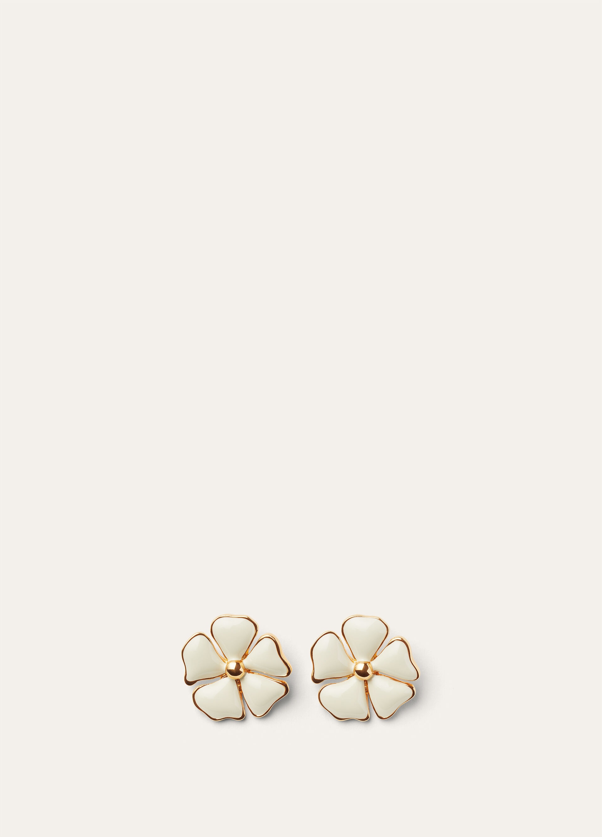 BLOOMING LINEN FLOWER EARRINGS BRASS/ENAMEL