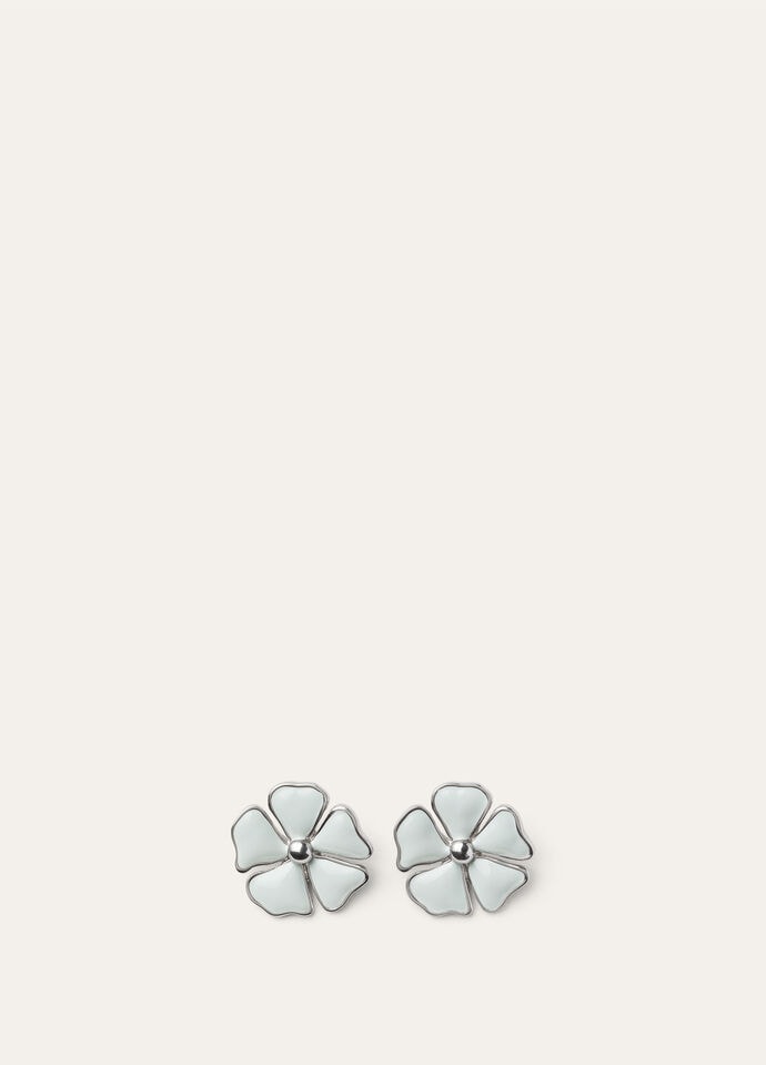 BLOOMING LINEN FLOWER EARRINGS BRASS/ENAMEL_FAP2311_60M2_NR_2