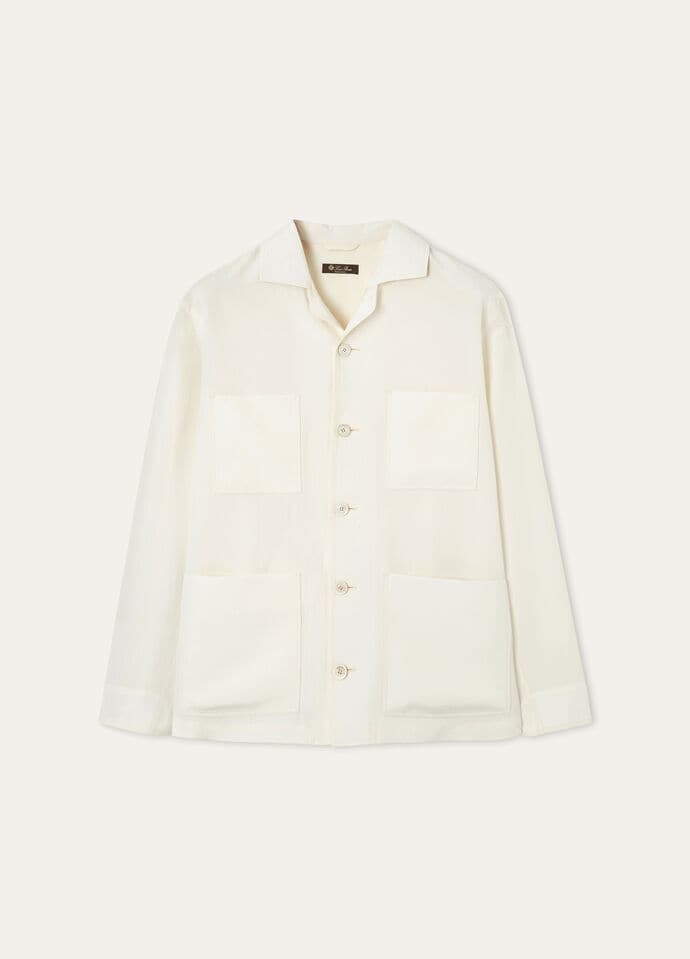 ロロピアーナ　シルク100%　シャツジャケット　大きいサイズ　レディース44 レディス | Loro Piana