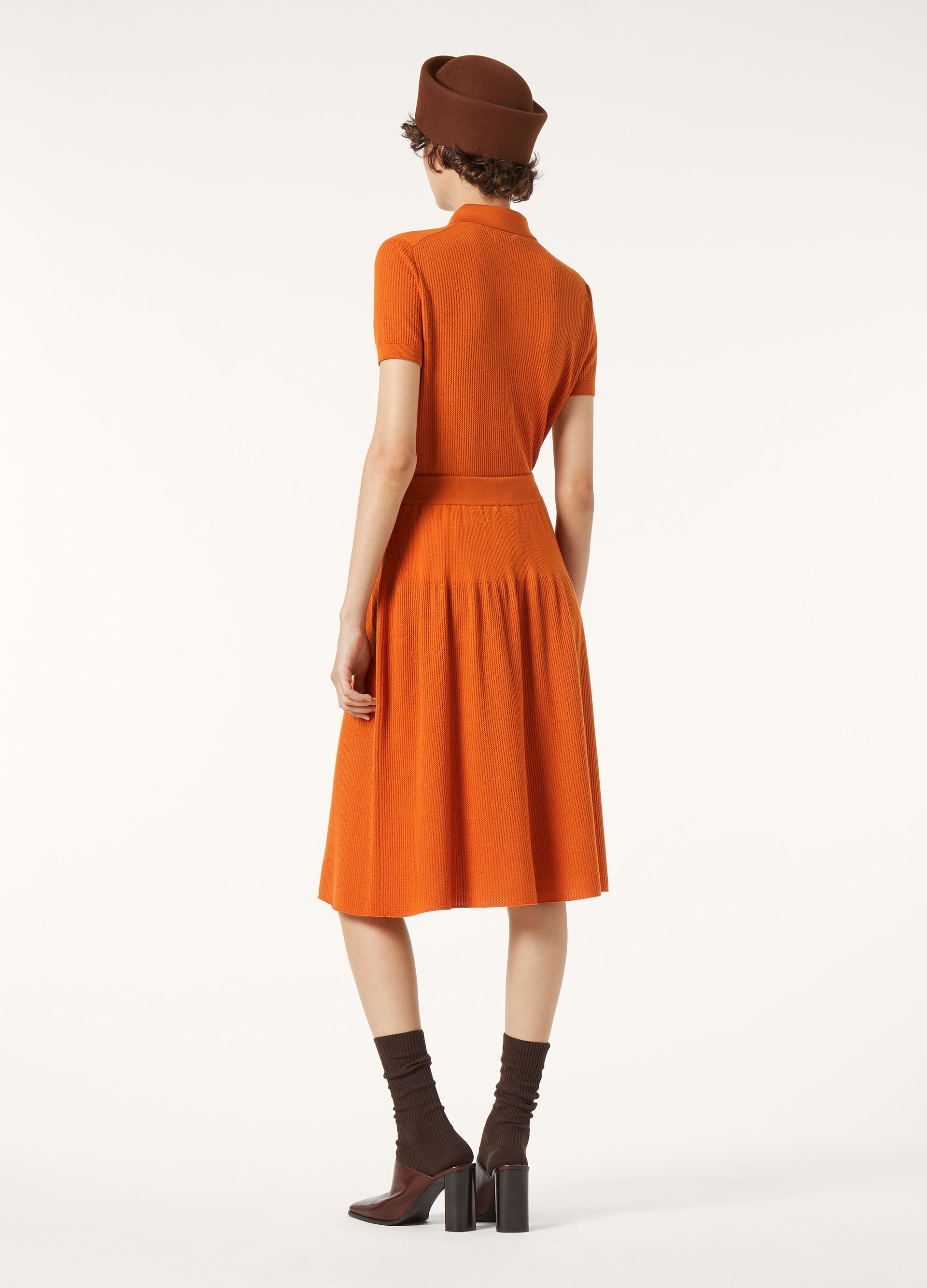 ROYAL LIGHTNESS RIBBED SKIRT WOOL SILK GG18
