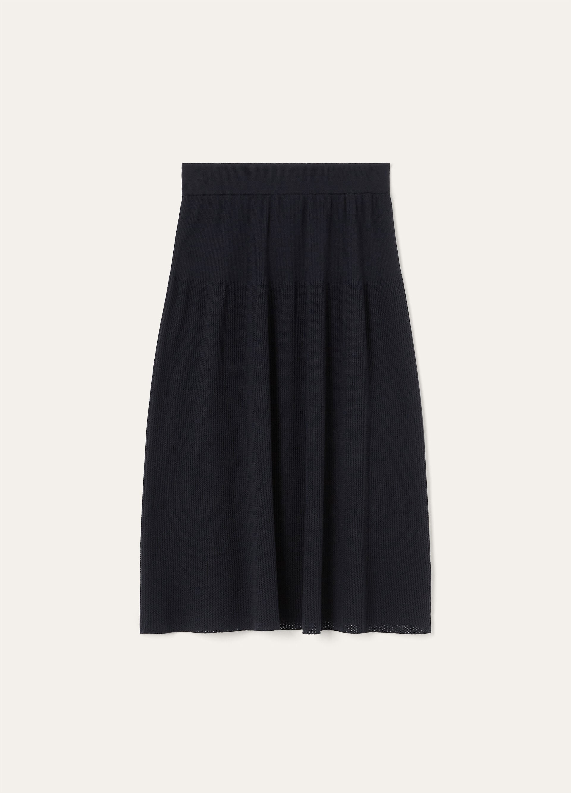 ROYAL LIGHTNESS RIBBED SKIRT WOOL SILK GG18