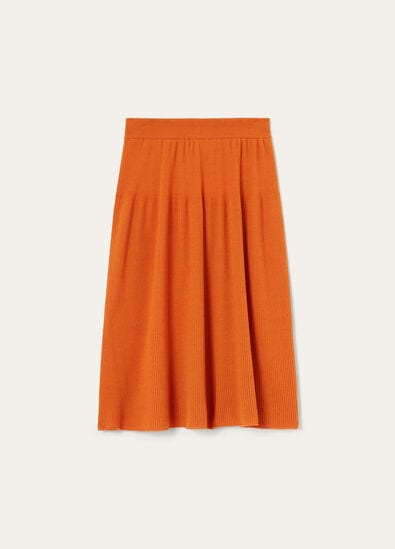 THE ROYAL LIGHTNESS RIBBED SKIRT WOOL SILK GG18