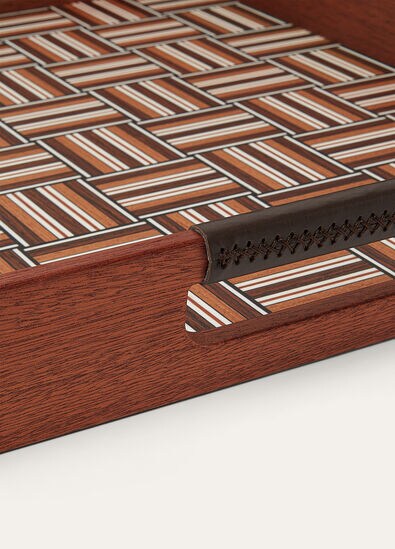 THE WOVEN STRIPE INTARSIA TRAY L