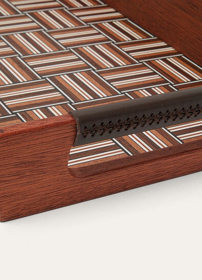 THE WOVEN STRIPE INTARSIA TRAY S