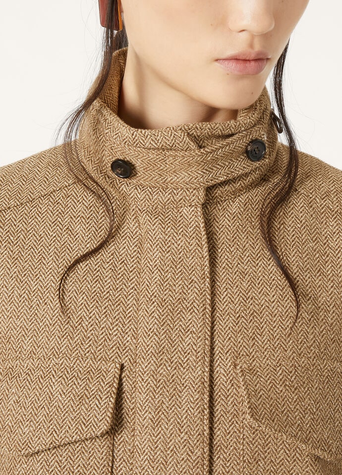 TRAVELLER MINI FIELD JACKET CASH SILK CHEVRON RS_FAP2530_F5R6_2