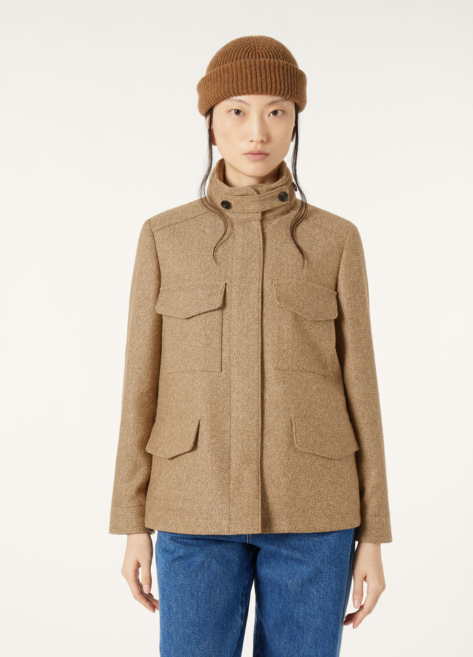 TRAVELLER MINI FIELD JACKET CASH SILK CHEVRON RS_FAP2530_F5R6_3