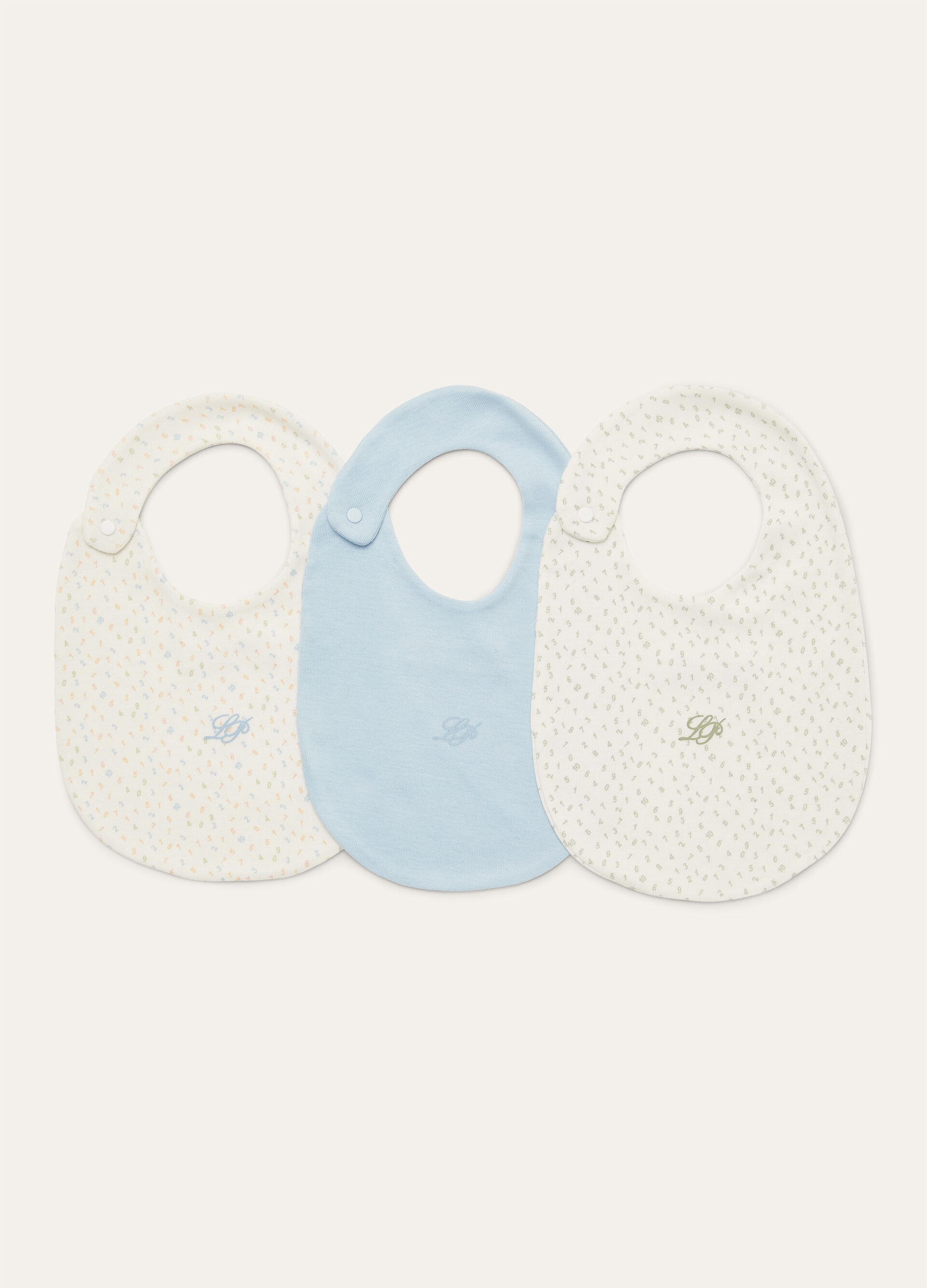 LITTLE NUMBERS BIBS SET COTTON