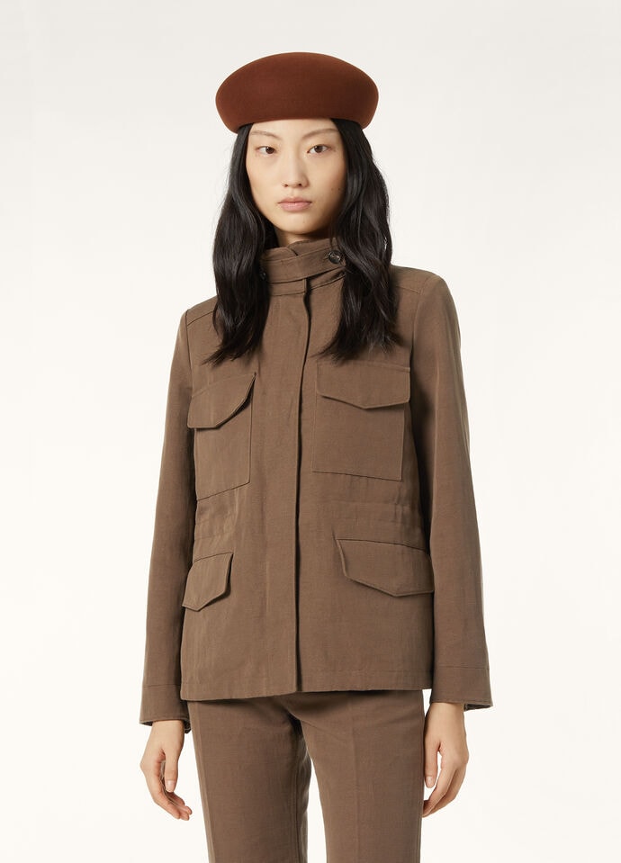 TRAVELLER MINI FIELD JACKET LINEN NATTE' A_FAP2547_H0V0_3
