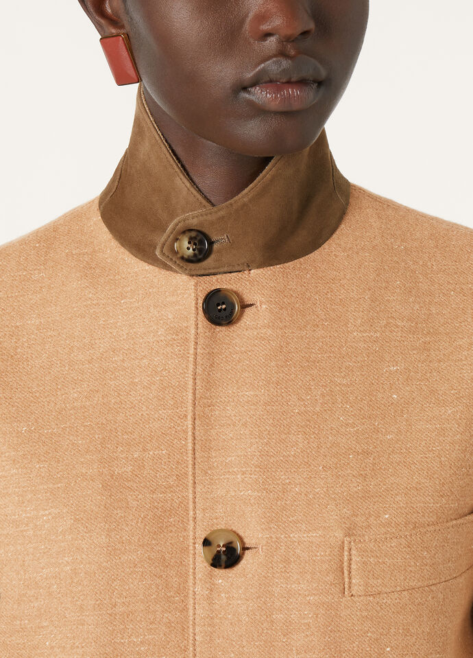 Roadster Mini Jacket Linen, Cashmere, Virgin Wool Sunlit