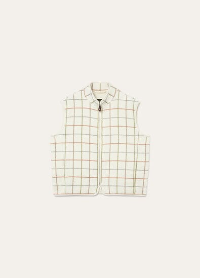 FLORES VEST BELT PRINTED WOOL