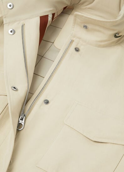 TRAVELLER FIELD JACKET LINEN SILK BELT STORM