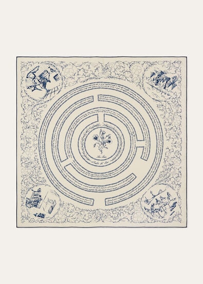 LORO PIANA MAESTRI DEL LINO FOULARD 90 SILK TWILL