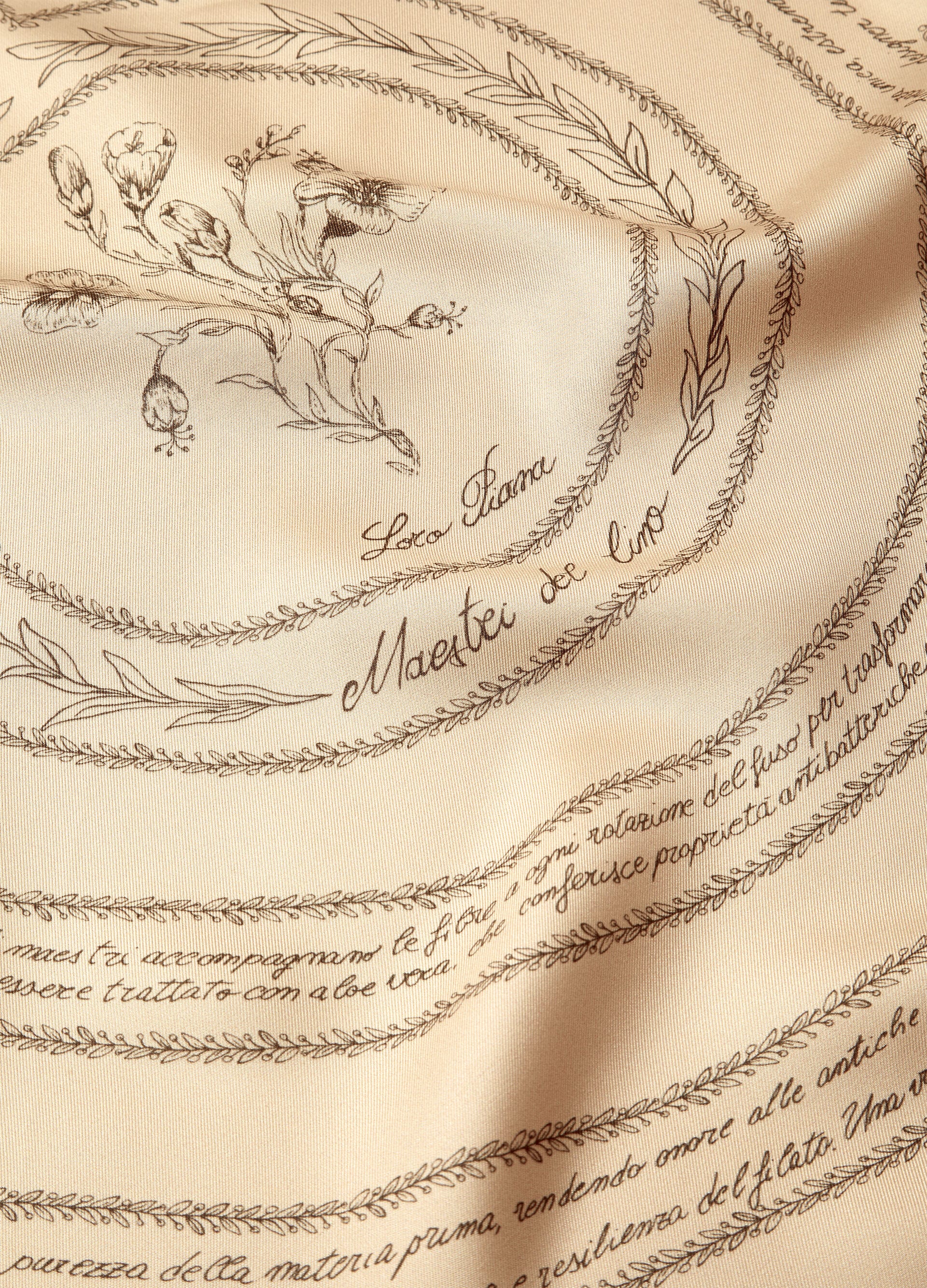 LORO PIANA MAESTRI DEL LINO FOULARD 90 SILK TWILL