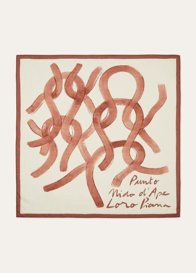 LORO PIANA PUNTO NIDO D'APE FOULARD 90 S.LIGHT