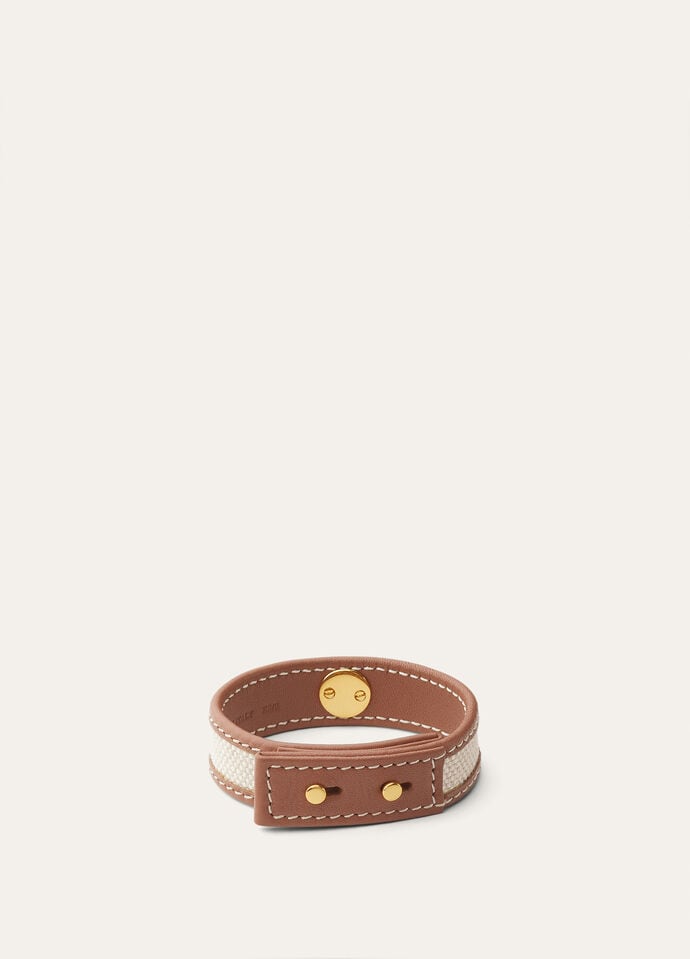 EXTRA BRACELET NATURAL CANVAS/ROUNDED LEATHER_FAP2701_B5A7_L_4