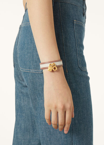 EXTRA BRACELET NATURAL CANVAS/ROUNDED LEATHER