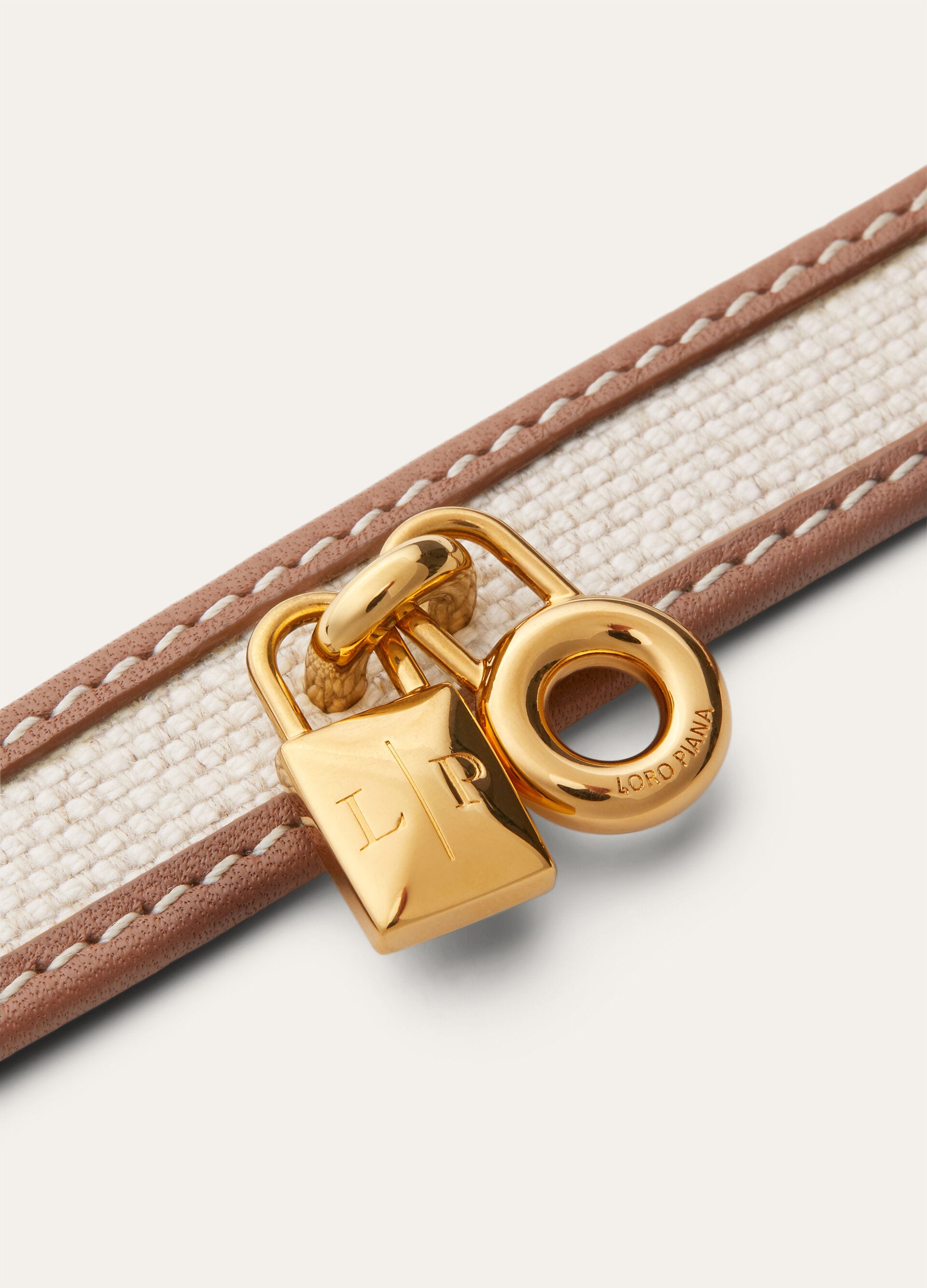 EXTRA BRACELET NATURAL CANVAS/ROUNDED LEATHER