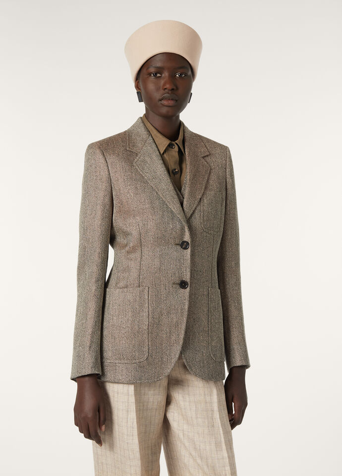 ELEANOR SB JACKET LINEN JASPE' CHEVRON_FAP2796_F6N7_3