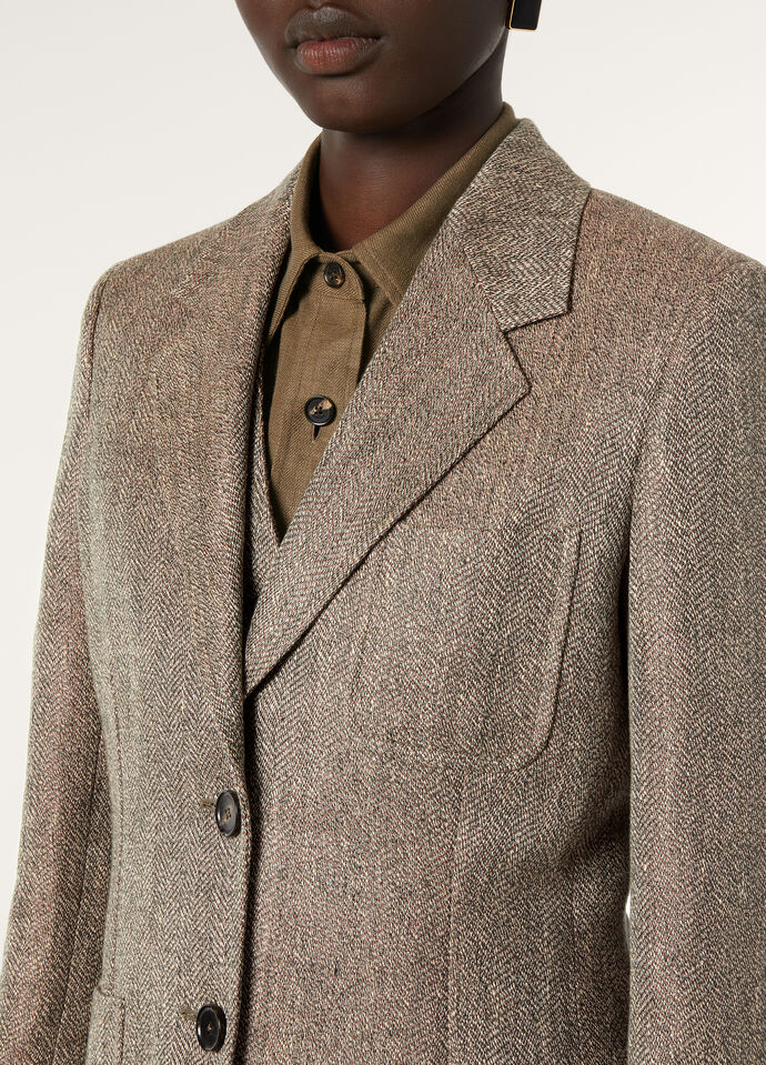 ELEANOR SB JACKET LINEN JASPE' CHEVRON_FAP2796_F6N7_2