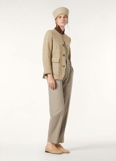 CUDDY TROUSERS SILK WOOL PLOMBANT