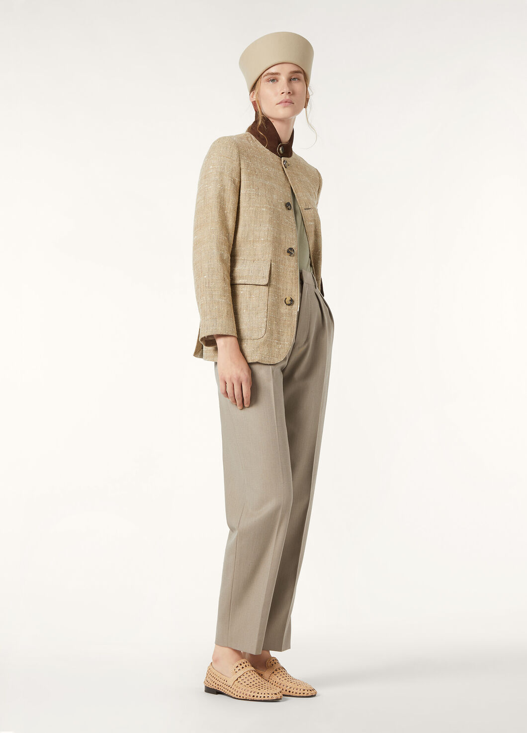 CUDDY TROUSERS SILK WOOL PLOMBANT_FAP2802_A0KS_1