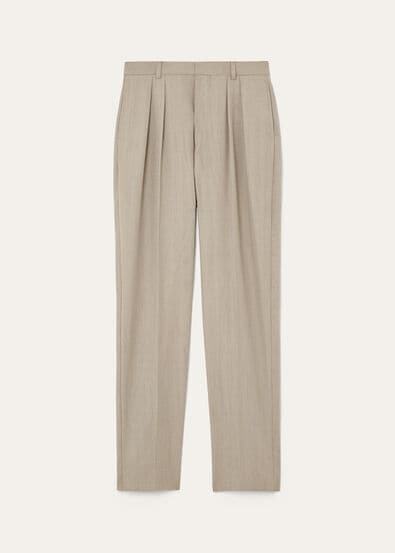 CUDDY TROUSERS SILK WOOL PLOMBANT