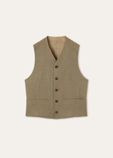 DRAYTON VEST HOPSACK WOOL