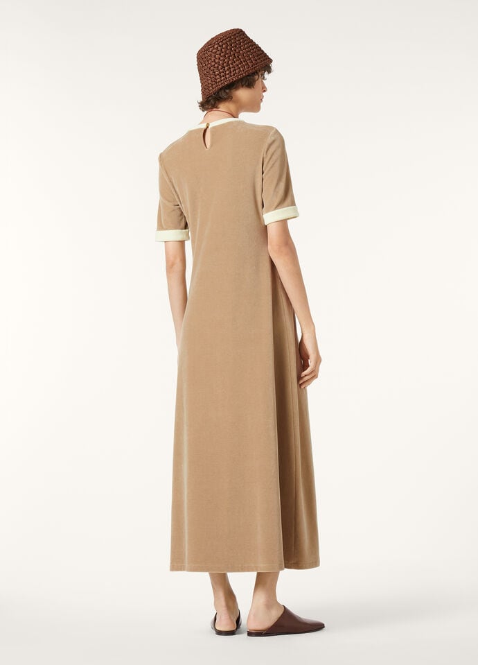 BALMUCCIA DRESS SS VELOUR COTTON CASH_FAP2821_D0RS_4