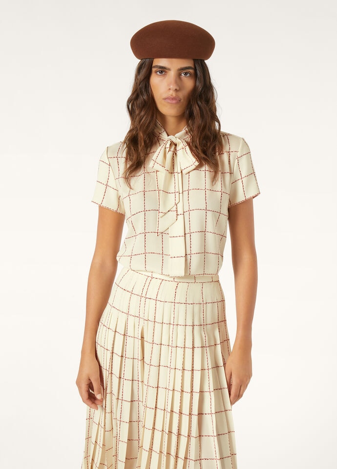 FEBE SS SHIRT PIOT CHECK SABLE'_FAP2869_T1QG_3