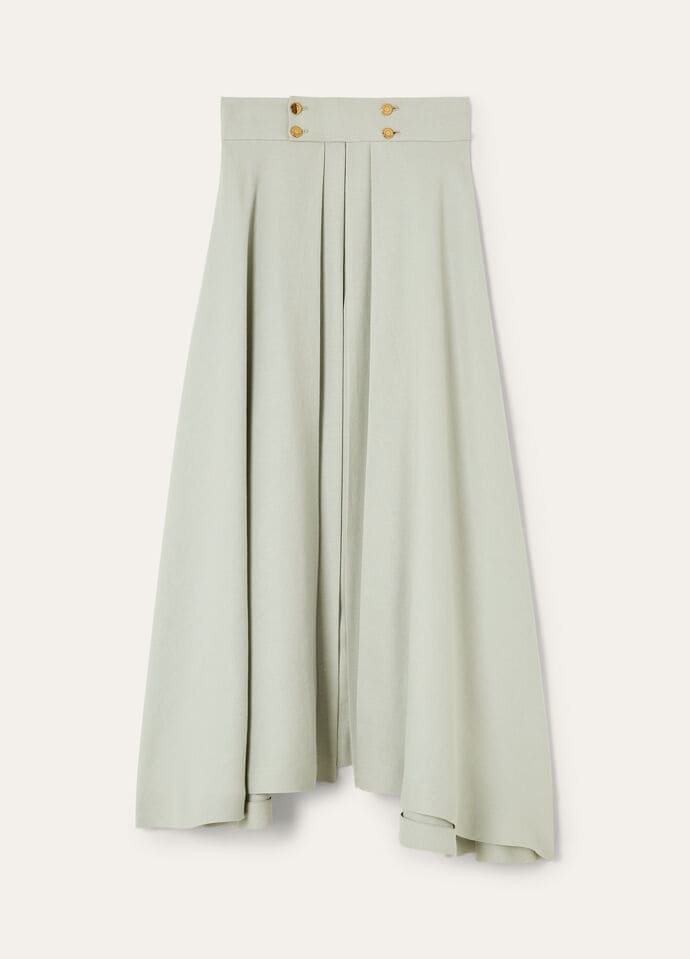 Petra Skirt Linen Pale Tale | Loro Piana US