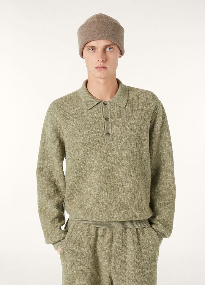 CELLINA POLO SWEATER MOULINE WOOL LINEN SILK_FAP2957_519P_3