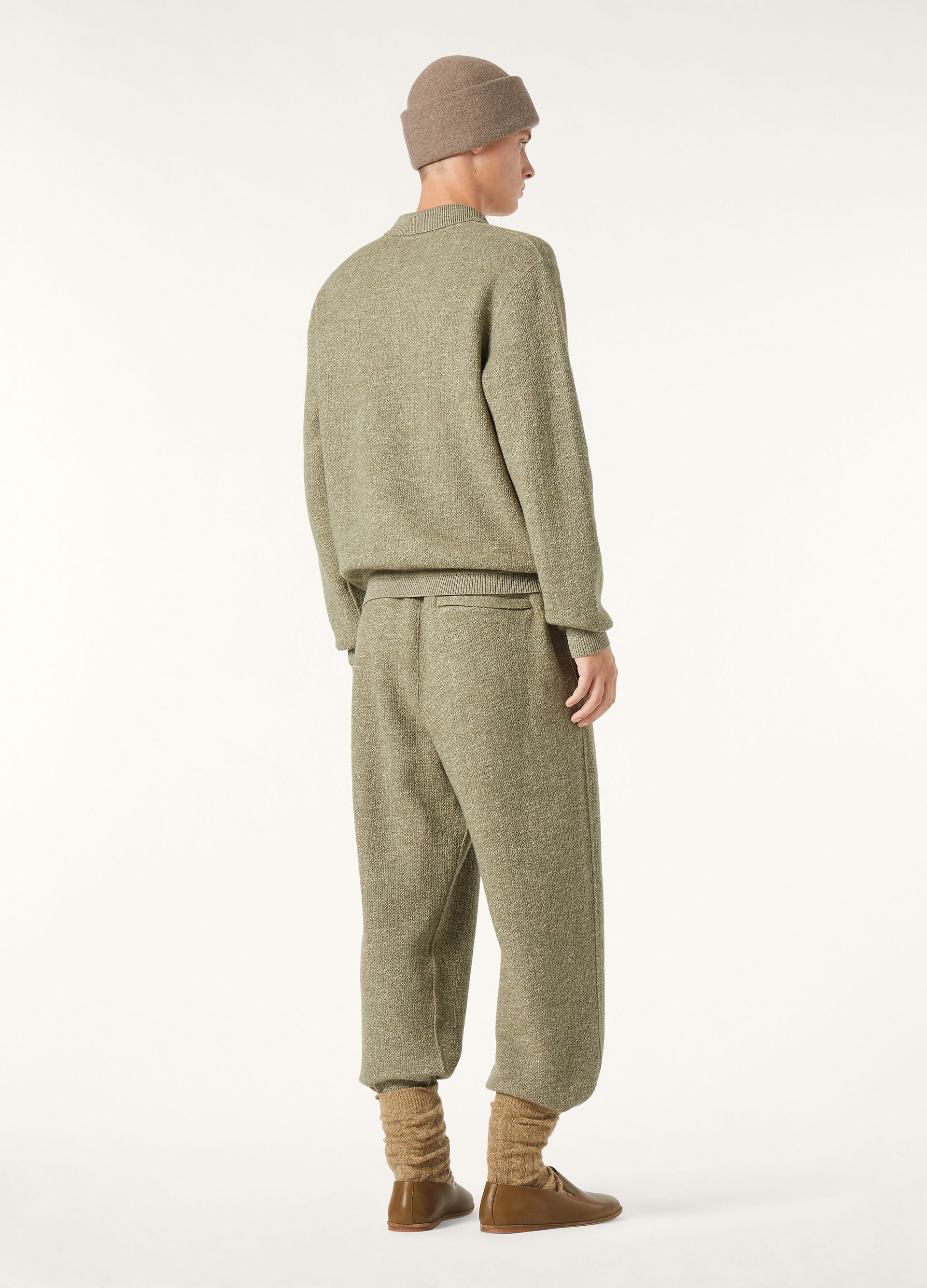 CELLINA POLO SWEATER MOULINE WOOL LINEN SILK