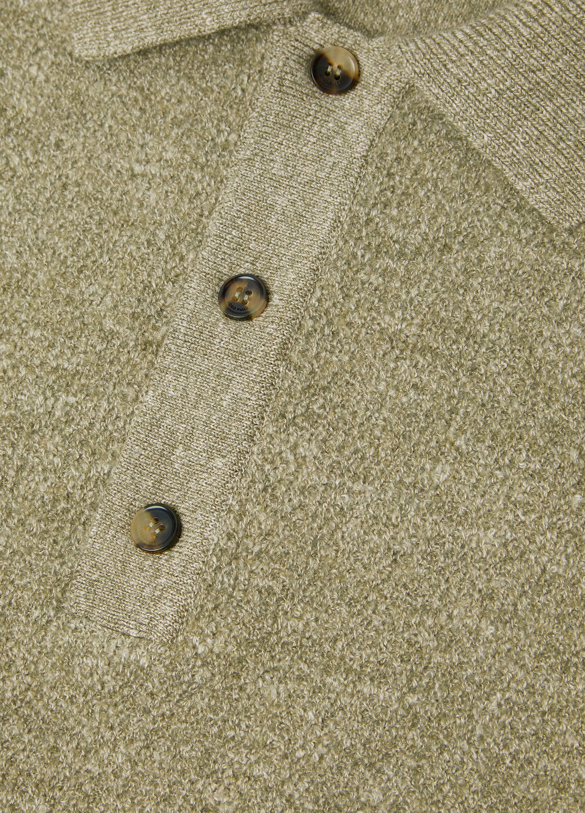 CELLINA POLO SWEATER MOULINE WOOL LINEN SILK