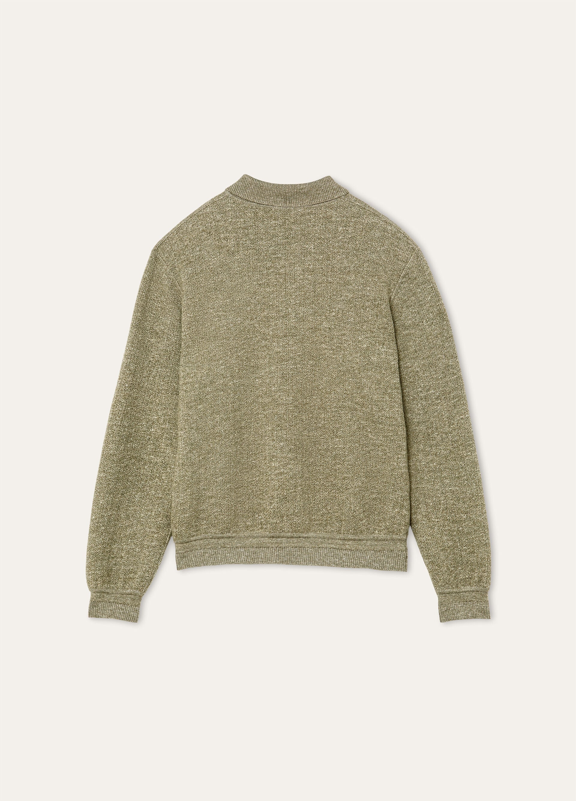 CELLINA POLO SWEATER MOULINE WOOL LINEN SILK