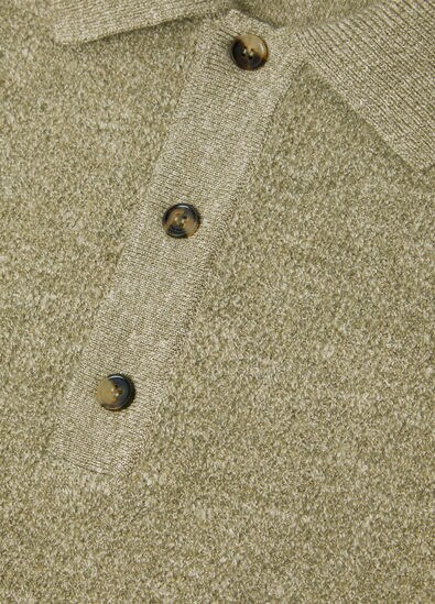 CELLINA POLO SWEATER MOULINE WOOL LINEN SILK
