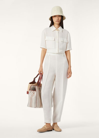 BOB TROUSERS LIGHT LINEN CREPE