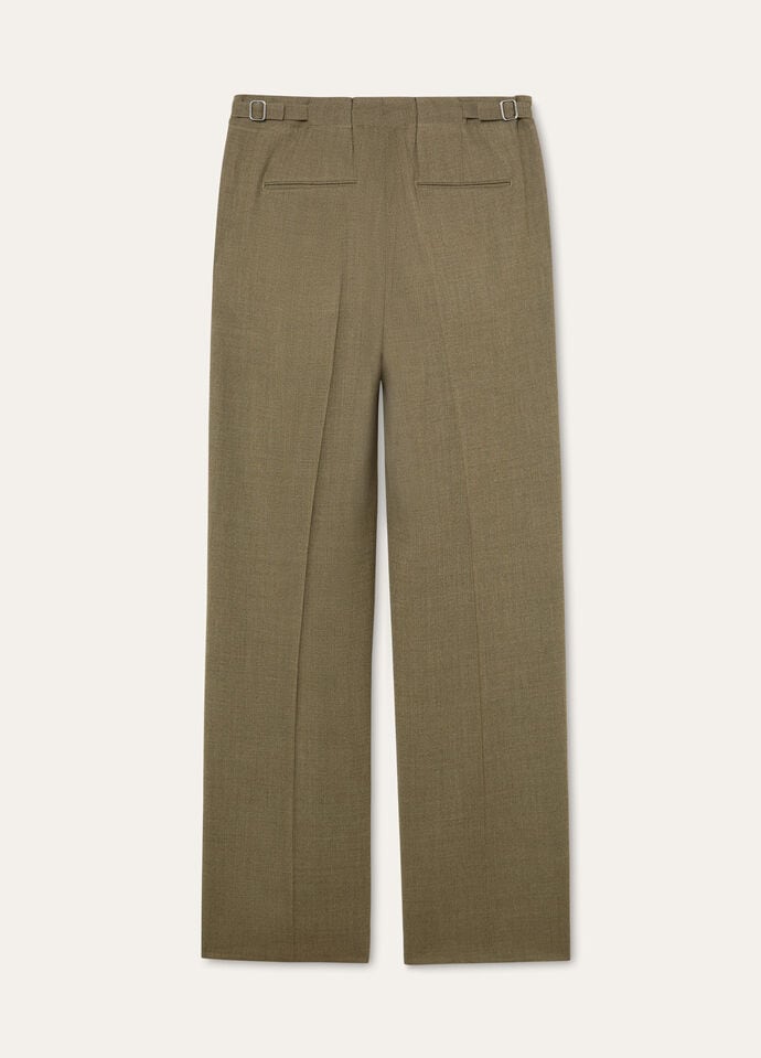 Joetsu Pants Virgin Wool Thermal Mud | Loro Piana US