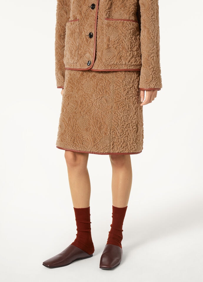 ANNELISE EMBR. SKIRT WOOLFUR CARDO EMBROIDERY_FAP3208_D0R4_3