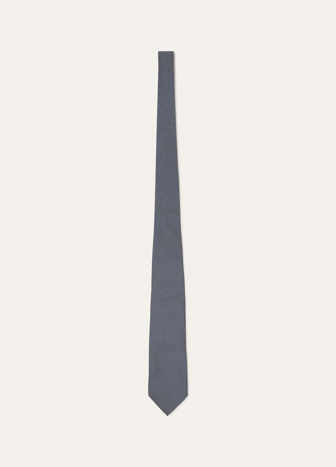 YALE PIED DE POULE TIE 8 SILK_FAP3216_J1VX_NR_2
