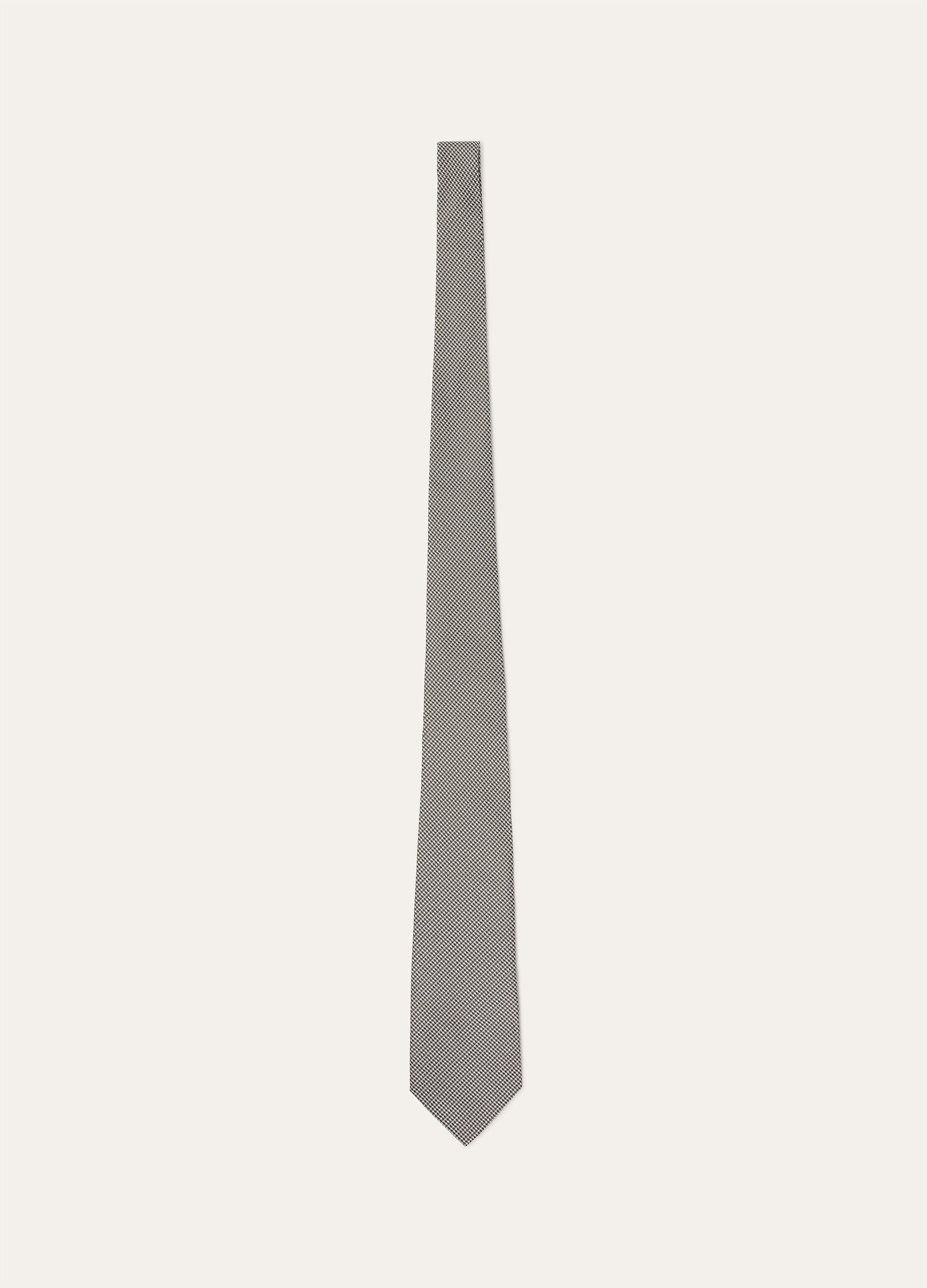 YALE PIED DE POULE TIE 8 SILK