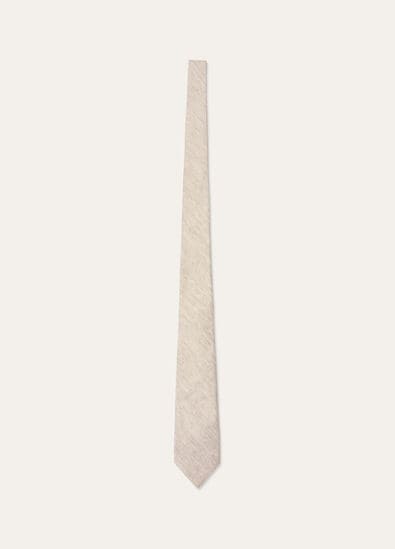 YALE TEXTURED TIE 8 LINEN SILK