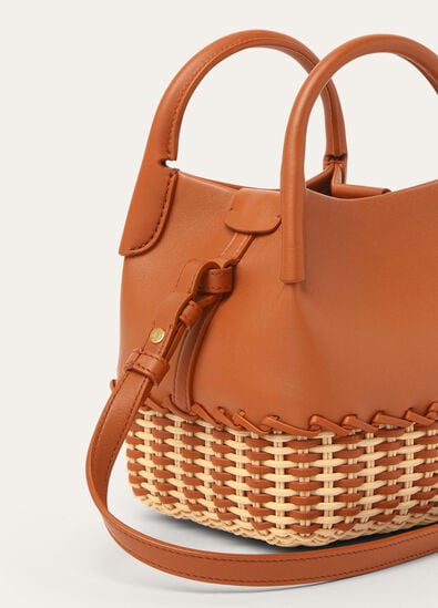 BALE MICRO BRAIDED WICKER/ROUNDED LEATHER