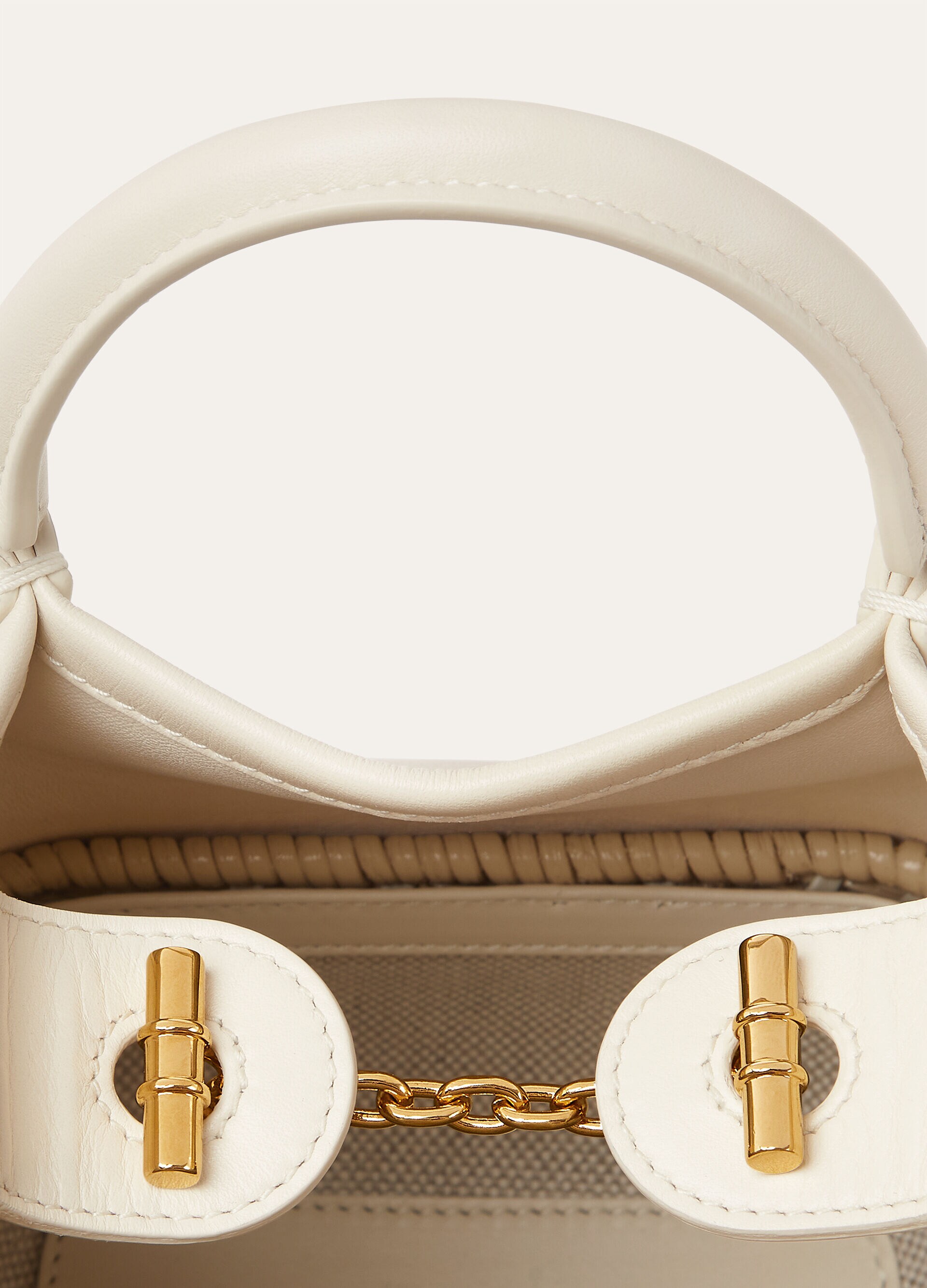 BALE MICRO BRAIDED WICKER/ROUNDED LEATHER